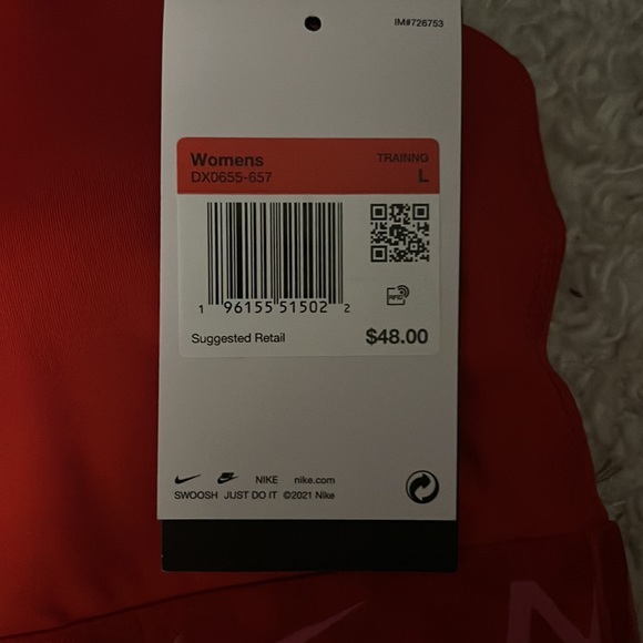 Nike Indy University Red Light Support Bandeau Sports Bra - Picture 4 of 5